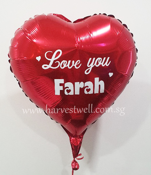 Red Heart Customized Balloon